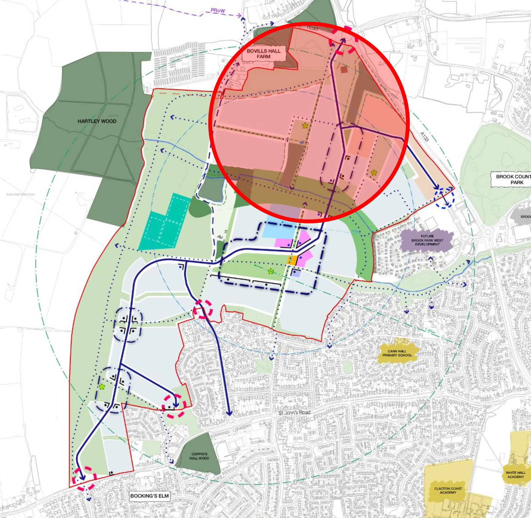 Plan with highlighted area