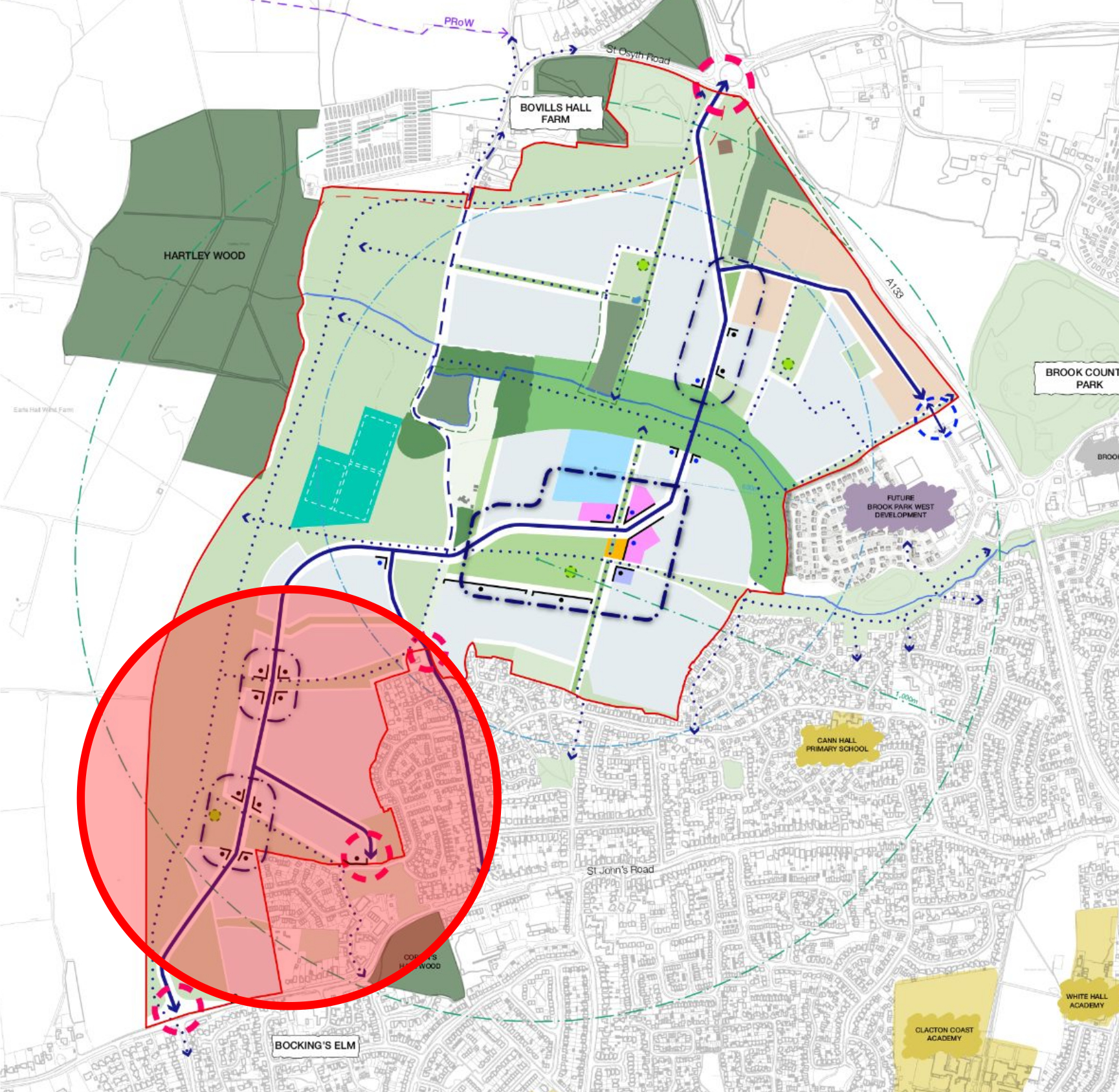 Plan with highlighted area